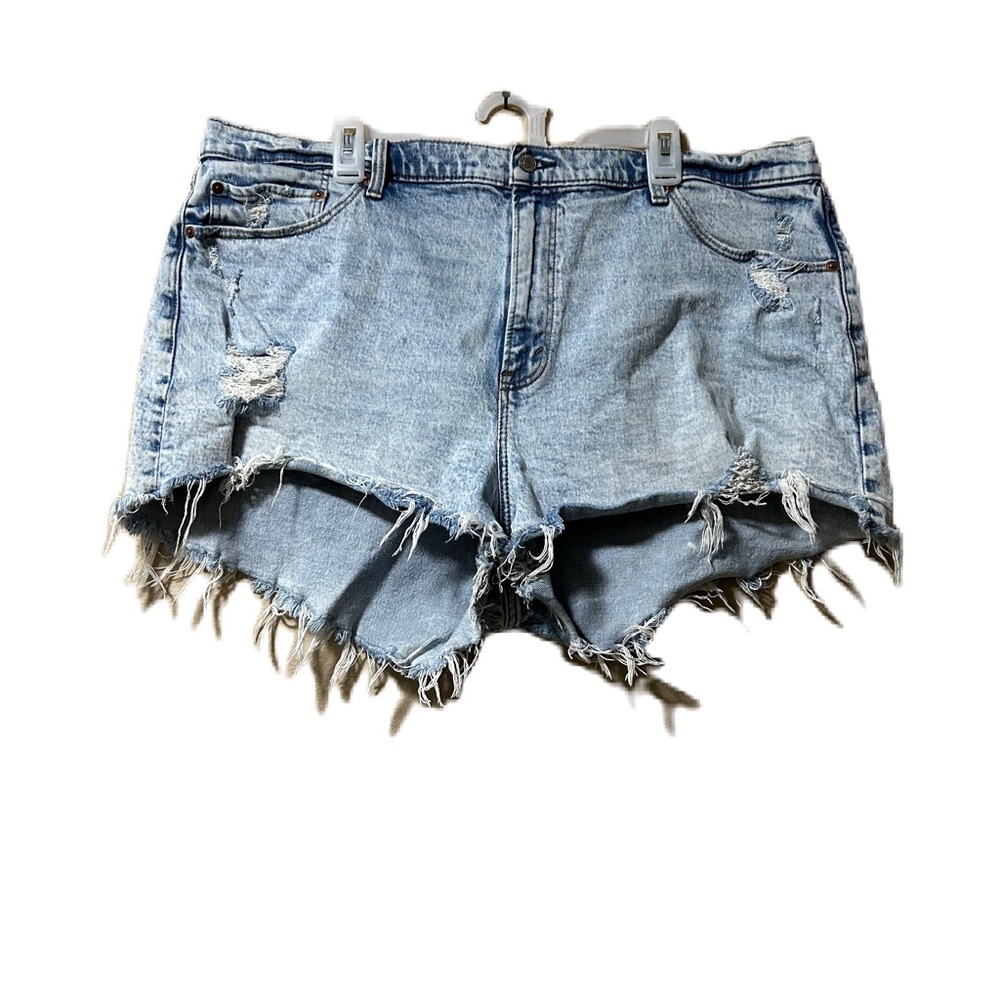 Abercrombie & Fitch Jean Short Sz 35/20 The Mom Short High Rise Curve Love